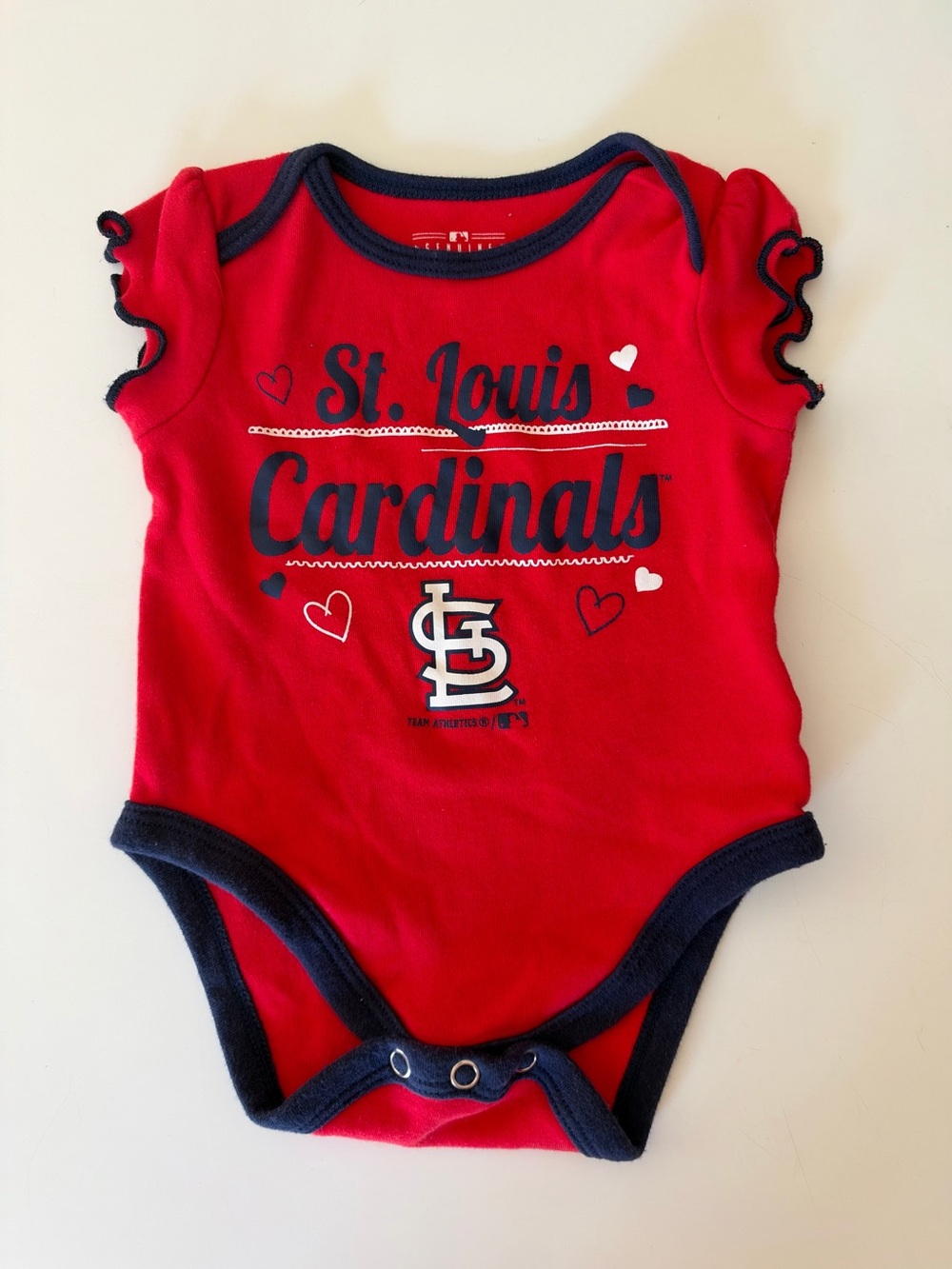 St. Louis Cardinals Red & Navy Baby Bodysuit